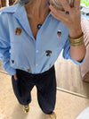 Camisa Oversize Doggie Blue