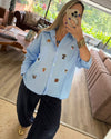 Camisa Oversize Doggie Blue