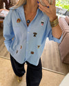 Camisa Oversize Doggie Blue