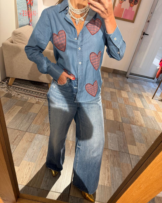 Camisa Índigo Hearts