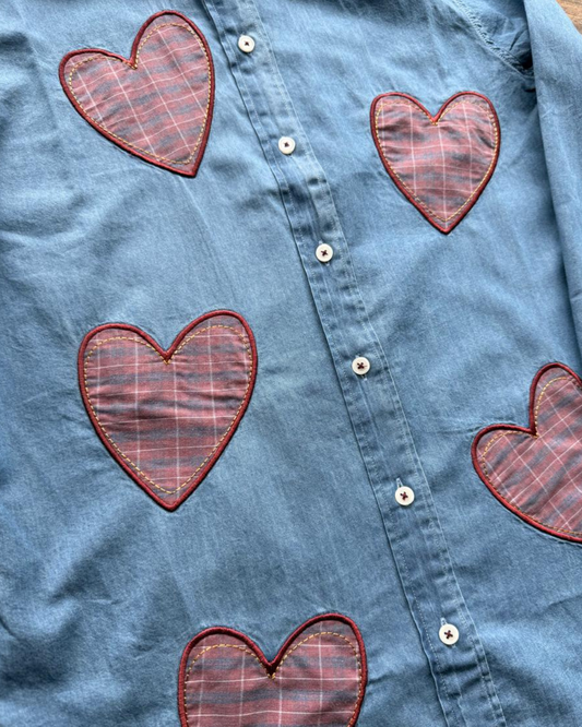 Camisa Índigo Hearts
