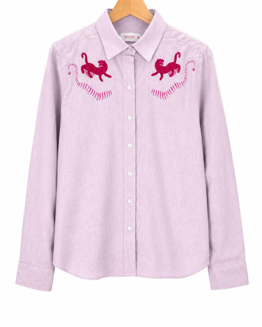 Camisa Uva Chambray Tigres Infinito