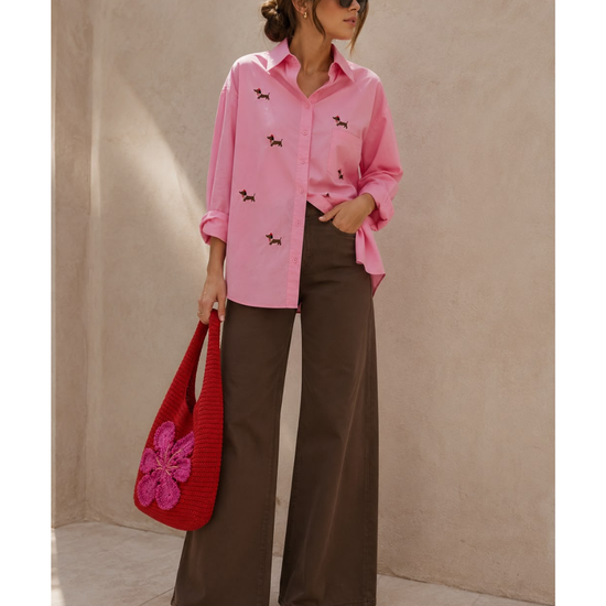 Camisa Oversize Perritos Salchicha 