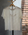 Camiseta Encaje Marfil 