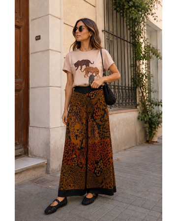 Outfit Leopardo Otoño - Camsieta & Pantalon 