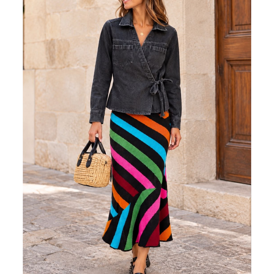 Outfit Denim Stripe - Chaqueta & Falda 
