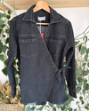 Chaqueta Cruzada Denim Negra