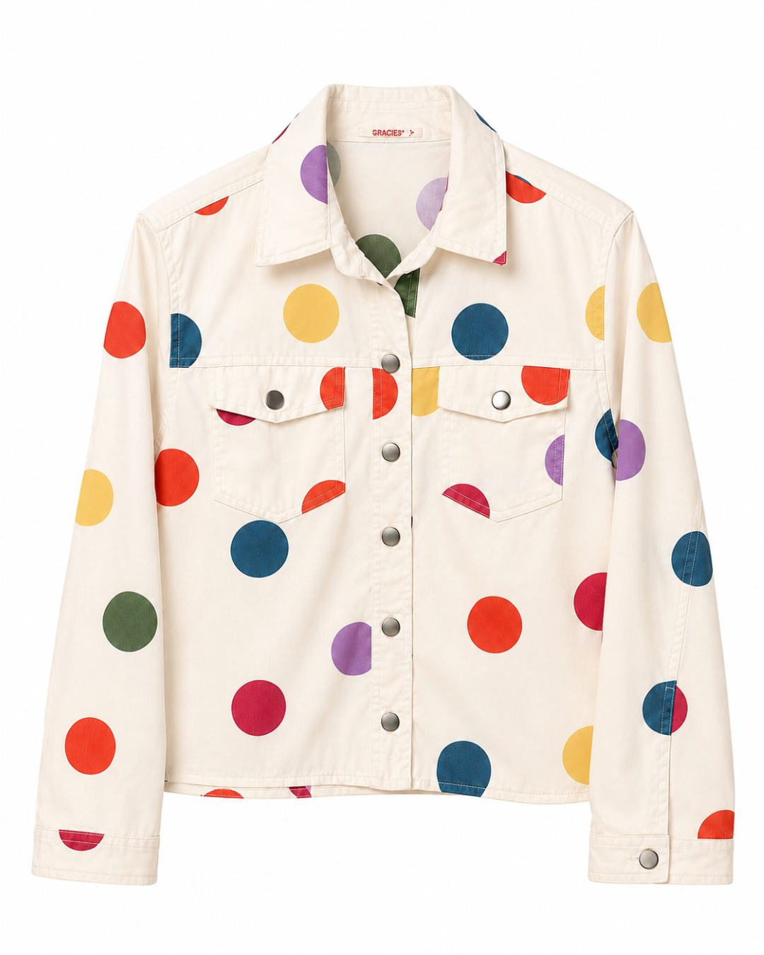 Chaqueta confeti de puntos de colores diseño original y diferente