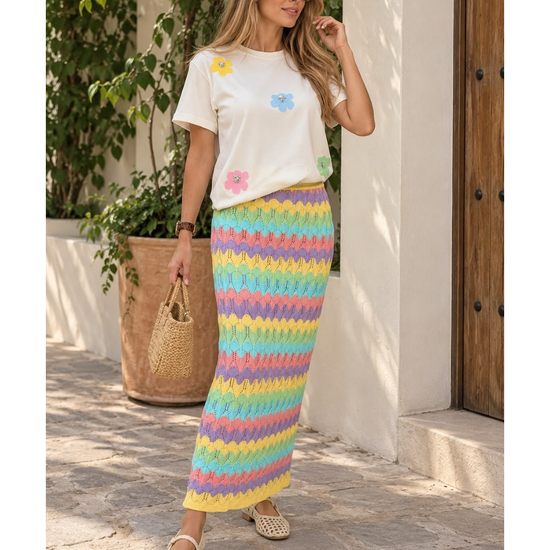 Camiseta Flores Pastel 