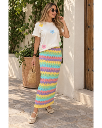 Camiseta Flores Pastel 