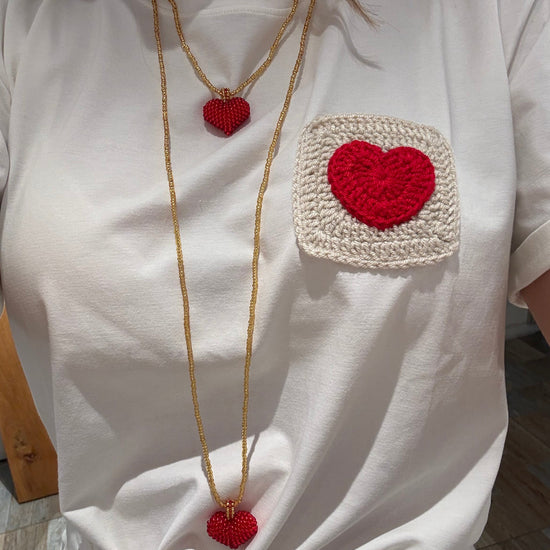 Collar corazón Rojo 