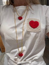 Collar corazón Rojo 