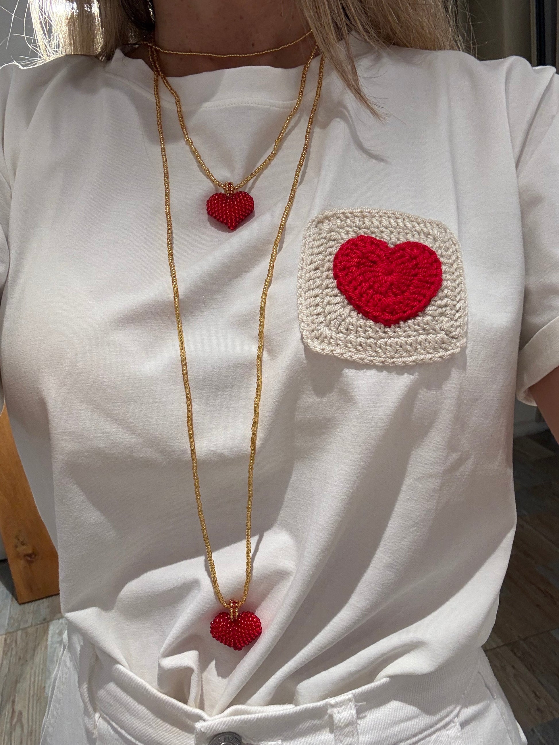 Collar corazón Rojo 