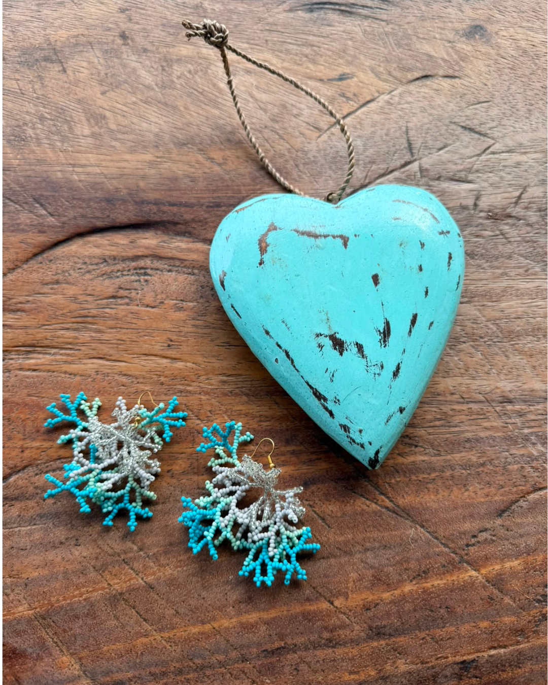 Aretes Coral Nieve 