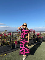 Falda Animal Ondas Magenta