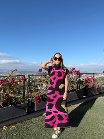 Falda Animal Ondas Magenta