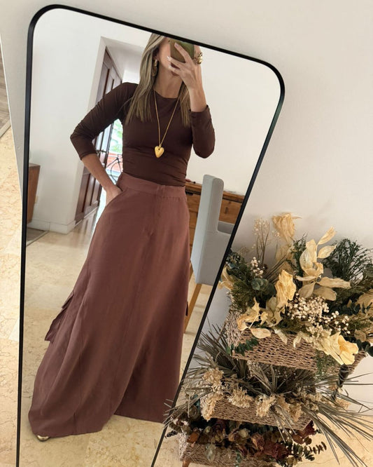 Falda Cargo Chocolate