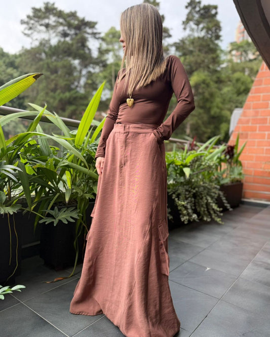 Falda Cargo Chocolate