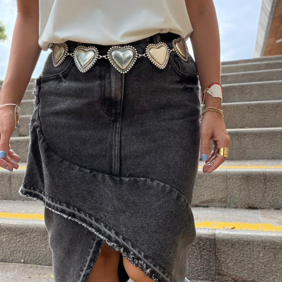 Falda Cruzada Denim 