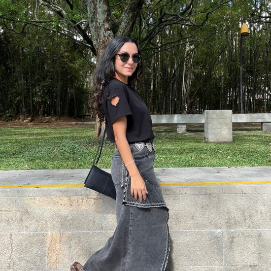 Falda Cruzada Denim 