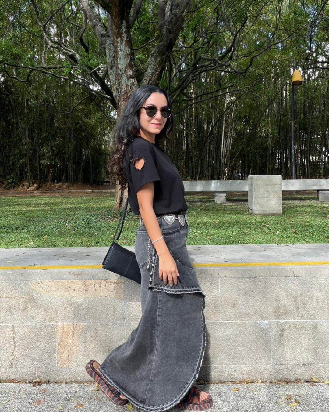 Falda Cruzada Denim 