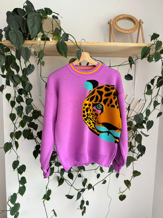 Sweater Leopardo Magenta