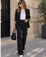 Jean Negro Corazones Colores 