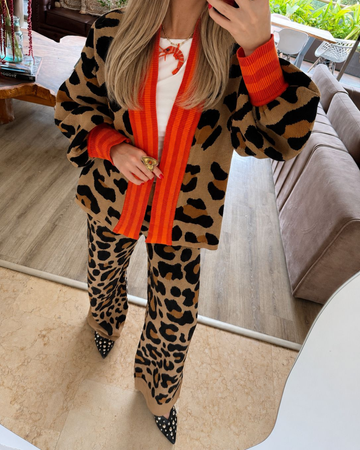 Set Orange Print - Sweater & Pantalon