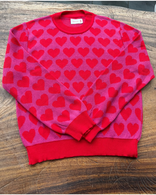 Sweater lluvia de corazones (envío 2 días hábiles)