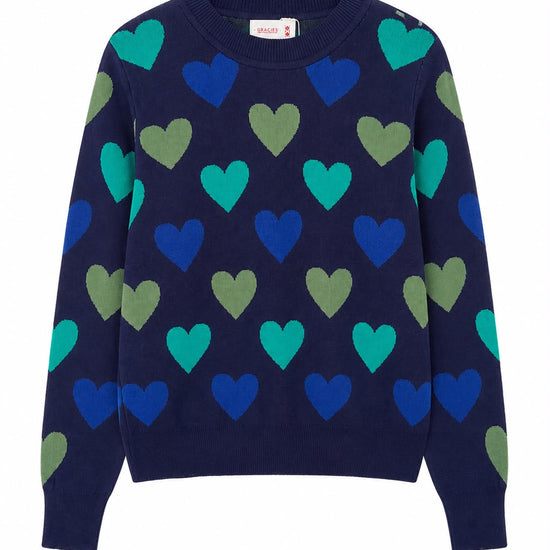 Sweater Azul Corazones