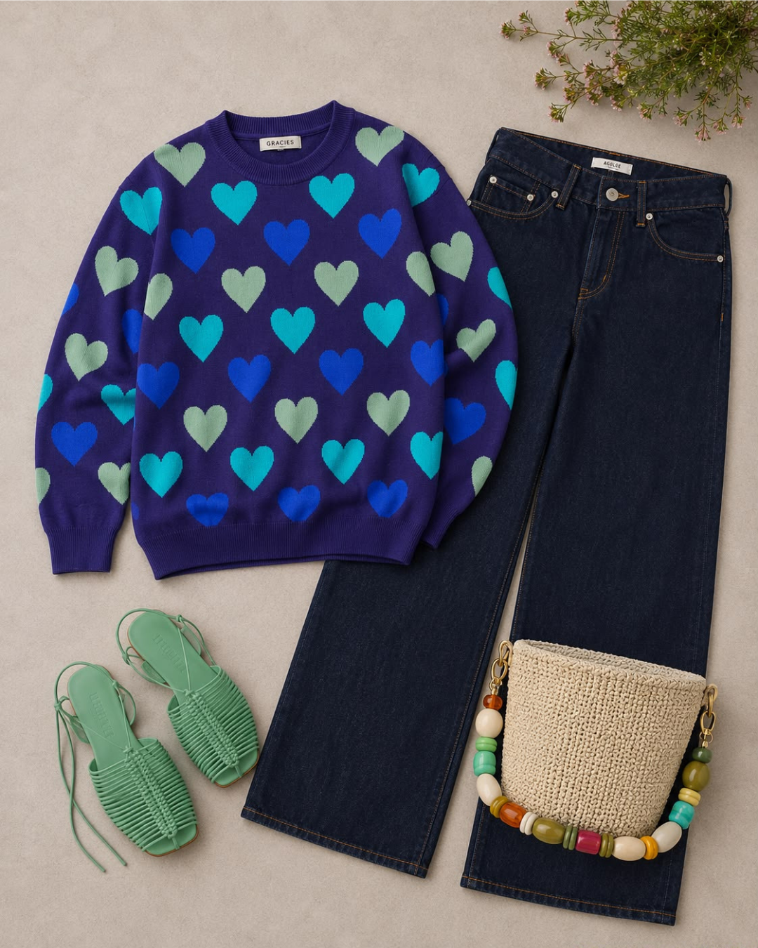 Sweater Azul Corazones 4