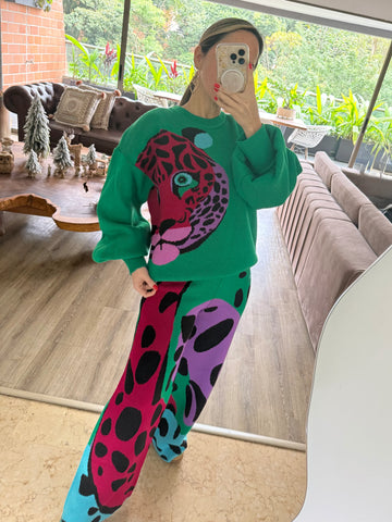 Pantalon Leopardo Verde - Gracies