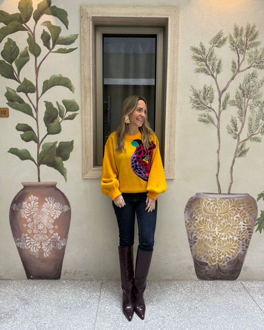 Sweater Leopardo Amarillo