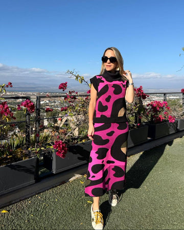 Top Animal Ondas Magenta 