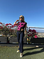 Top Animal Ondas Magenta