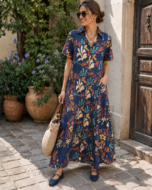 Vestido Azul Corales