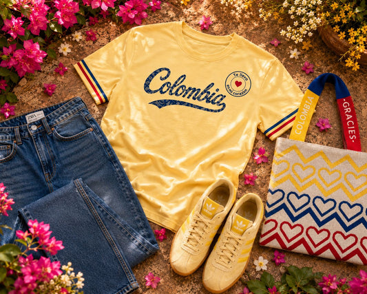 Combo Colombia en el Corazon II - Camiseta & Tote Bag (envío 5 días hábiles) 