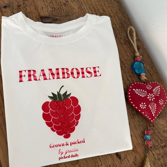 Camiseta Corazon Frambuesa 