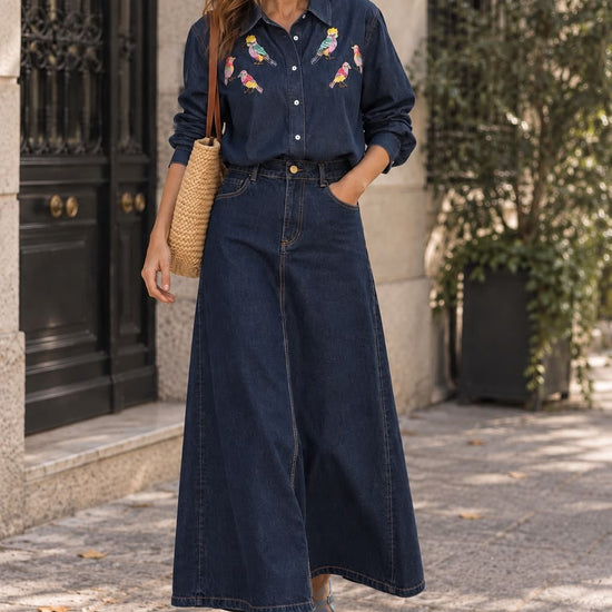 Outfit Aves - Camisa & Falda 