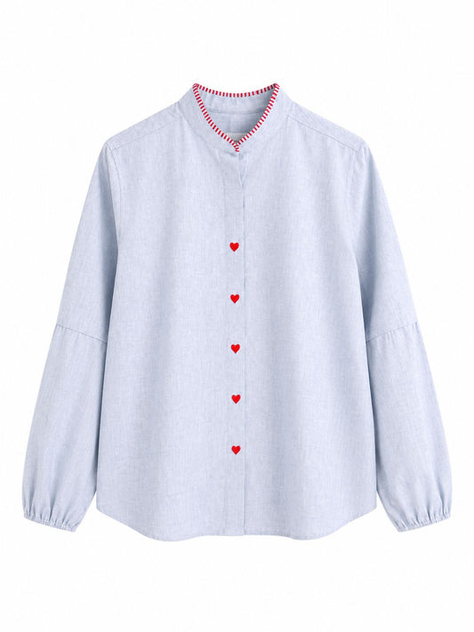 Camisa Azul Chambray Hearts