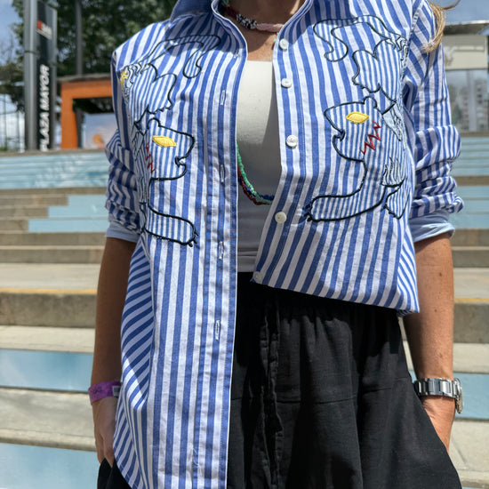 camisa de rayas bengala