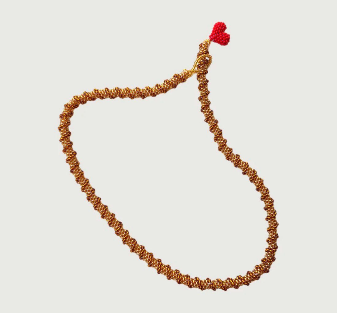 Collar Dorado Corazon Rojo - Gracies