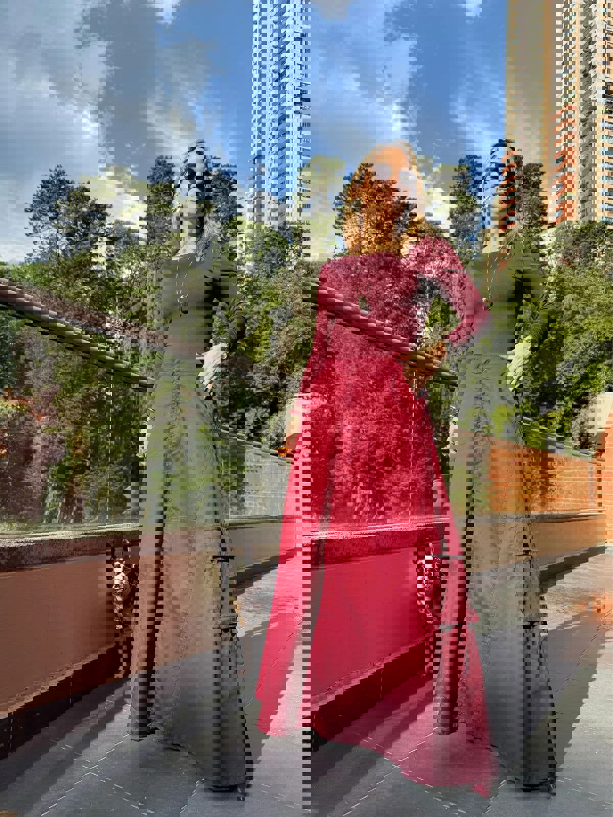 Falda Cargo Burgundy