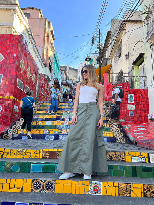 Falda Cargo Verde Militar