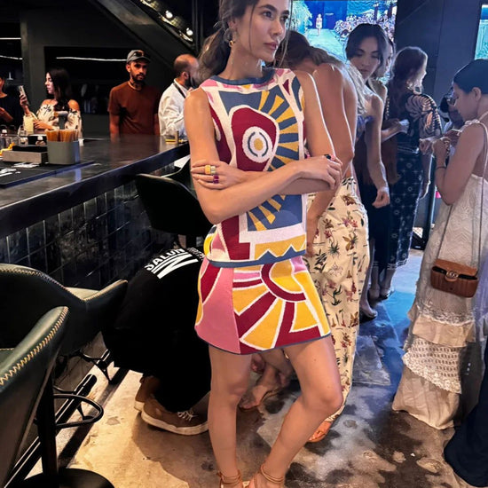 Falda Mini Universo Romance Azul