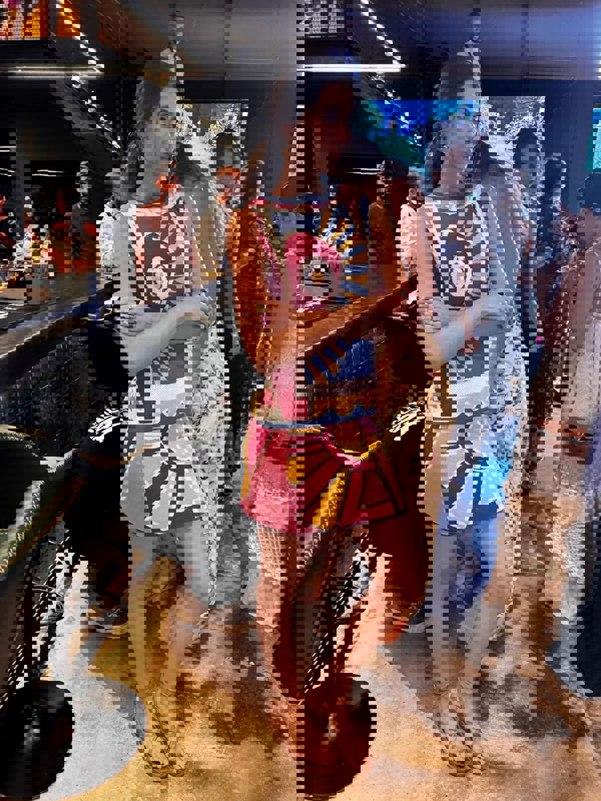 Falda Mini Universo Romance Azul