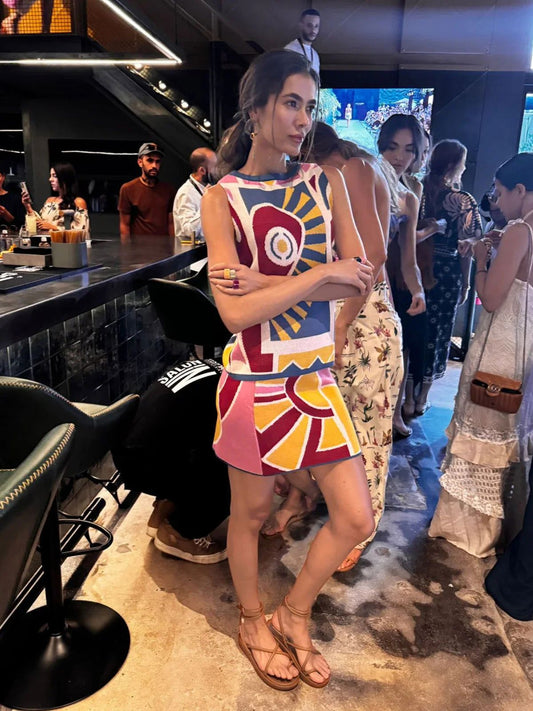 Falda Mini Universo Romance Azul