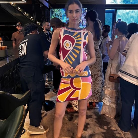 Falda Mini Universo Romance Azul