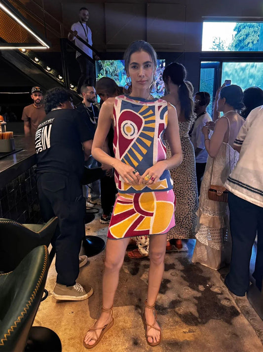 Falda Mini Universo Romance Azul