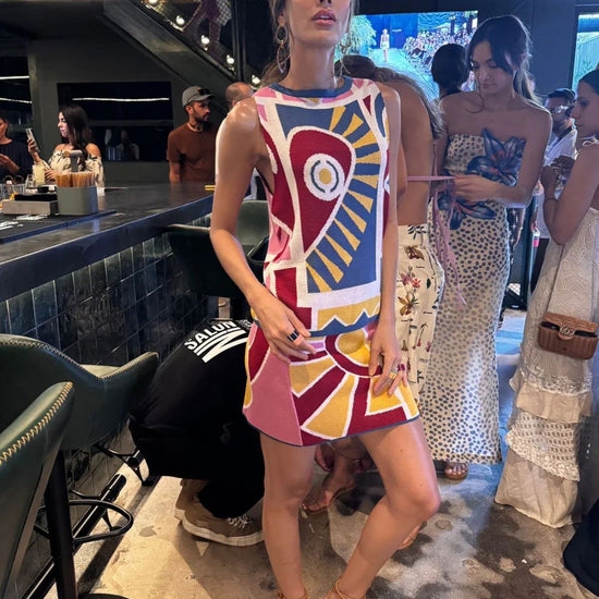 Falda Mini Universo Romance Azul